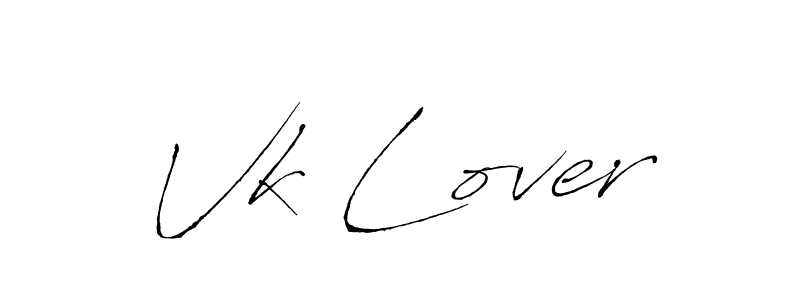 Similarly Antro_Vectra is the best handwritten signature design. Signature creator online .You can use it as an online autograph creator for name Vk Lover. Vk Lover signature style 6 images and pictures png