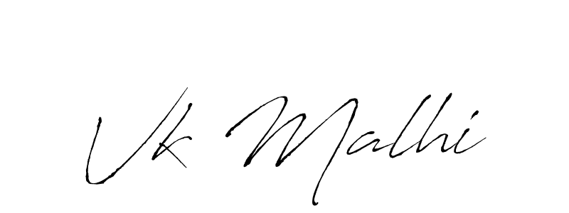 How to make Vk Malhi signature? Antro_Vectra is a professional autograph style. Create handwritten signature for Vk Malhi name. Vk Malhi signature style 6 images and pictures png