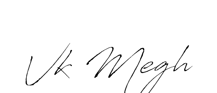 The best way (Antro_Vectra) to make a short signature is to pick only two or three words in your name. The name Vk Megh include a total of six letters. For converting this name. Vk Megh signature style 6 images and pictures png