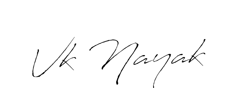 Create a beautiful signature design for name Vk Nayak. With this signature (Antro_Vectra) fonts, you can make a handwritten signature for free. Vk Nayak signature style 6 images and pictures png
