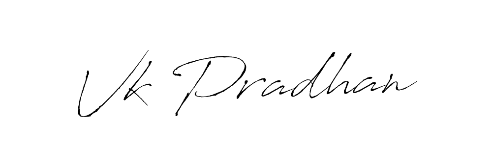 Vk Pradhan stylish signature style. Best Handwritten Sign (Antro_Vectra) for my name. Handwritten Signature Collection Ideas for my name Vk Pradhan. Vk Pradhan signature style 6 images and pictures png