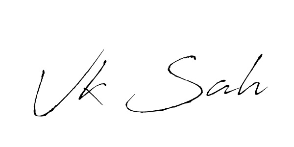 Vk Sah stylish signature style. Best Handwritten Sign (Antro_Vectra) for my name. Handwritten Signature Collection Ideas for my name Vk Sah. Vk Sah signature style 6 images and pictures png