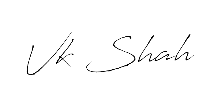 You should practise on your own different ways (Antro_Vectra) to write your name (Vk Shah) in signature. don't let someone else do it for you. Vk Shah signature style 6 images and pictures png