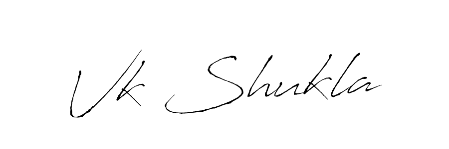 How to make Vk Shukla name signature. Use Antro_Vectra style for creating short signs online. This is the latest handwritten sign. Vk Shukla signature style 6 images and pictures png