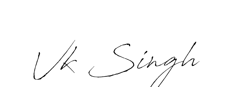 Make a beautiful signature design for name Vk Singh. With this signature (Antro_Vectra) style, you can create a handwritten signature for free. Vk Singh signature style 6 images and pictures png