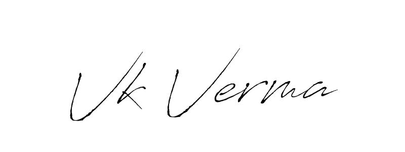 Vk Verma stylish signature style. Best Handwritten Sign (Antro_Vectra) for my name. Handwritten Signature Collection Ideas for my name Vk Verma. Vk Verma signature style 6 images and pictures png
