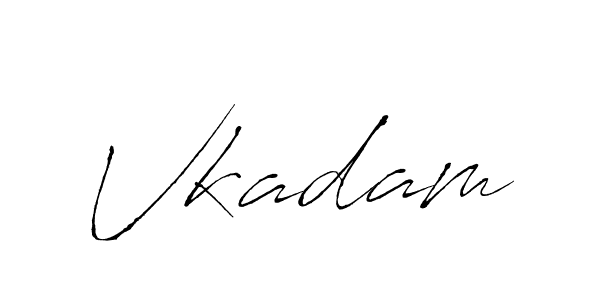 Design your own signature with our free online signature maker. With this signature software, you can create a handwritten (Antro_Vectra) signature for name Vkadam. Vkadam signature style 6 images and pictures png