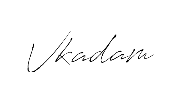 Create a beautiful signature design for name Vkadam. With this signature (Antro_Vectra) fonts, you can make a handwritten signature for free. Vkadam signature style 6 images and pictures png