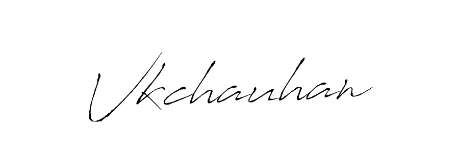 Create a beautiful signature design for name Vkchauhan. With this signature (Antro_Vectra) fonts, you can make a handwritten signature for free. Vkchauhan signature style 6 images and pictures png