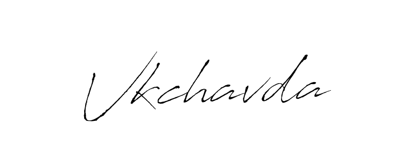 Design your own signature with our free online signature maker. With this signature software, you can create a handwritten (Antro_Vectra) signature for name Vkchavda. Vkchavda signature style 6 images and pictures png