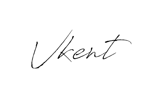 Vkent stylish signature style. Best Handwritten Sign (Antro_Vectra) for my name. Handwritten Signature Collection Ideas for my name Vkent. Vkent signature style 6 images and pictures png