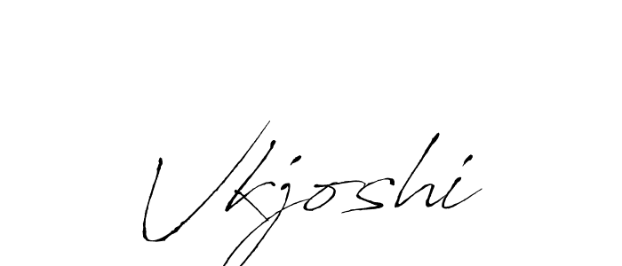 Make a beautiful signature design for name Vkjoshi. With this signature (Antro_Vectra) style, you can create a handwritten signature for free. Vkjoshi signature style 6 images and pictures png