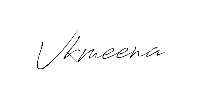 Create a beautiful signature design for name Vkmeena. With this signature (Antro_Vectra) fonts, you can make a handwritten signature for free. Vkmeena signature style 6 images and pictures png