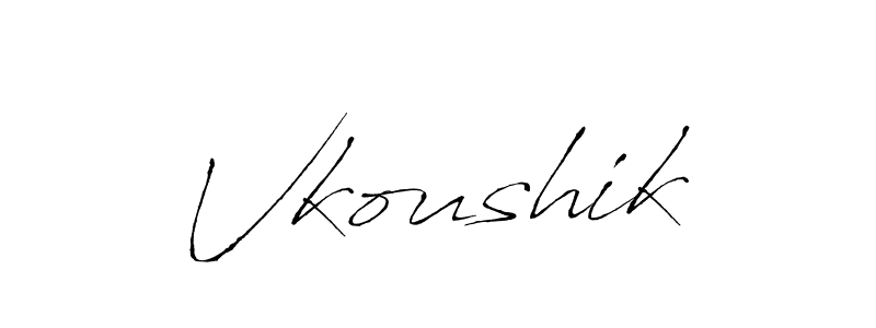 How to Draw Vkoushik signature style? Antro_Vectra is a latest design signature styles for name Vkoushik. Vkoushik signature style 6 images and pictures png