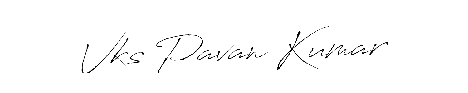 Use a signature maker to create a handwritten signature online. With this signature software, you can design (Antro_Vectra) your own signature for name Vks Pavan Kumar. Vks Pavan Kumar signature style 6 images and pictures png