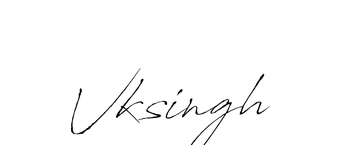 Design your own signature with our free online signature maker. With this signature software, you can create a handwritten (Antro_Vectra) signature for name Vksingh. Vksingh signature style 6 images and pictures png