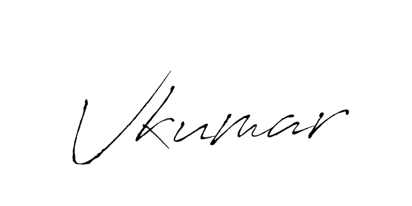 How to make Vkumar signature? Antro_Vectra is a professional autograph style. Create handwritten signature for Vkumar name. Vkumar signature style 6 images and pictures png