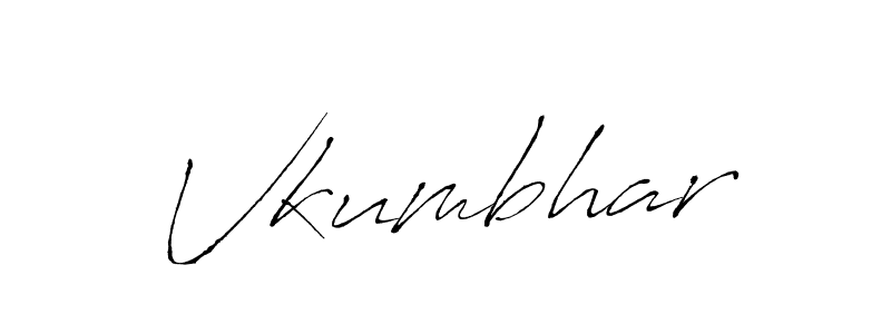Design your own signature with our free online signature maker. With this signature software, you can create a handwritten (Antro_Vectra) signature for name Vkumbhar. Vkumbhar signature style 6 images and pictures png