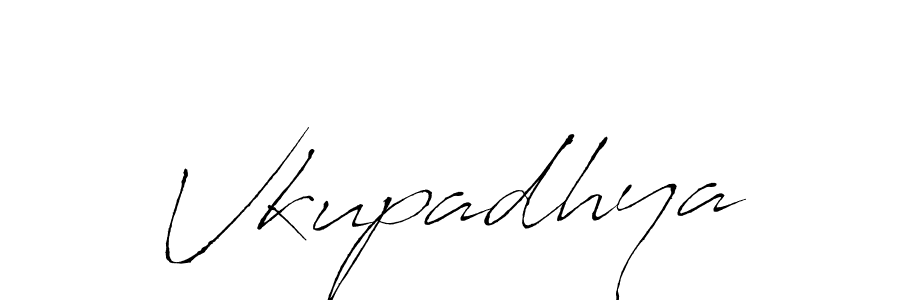 How to make Vkupadhya name signature. Use Antro_Vectra style for creating short signs online. This is the latest handwritten sign. Vkupadhya signature style 6 images and pictures png