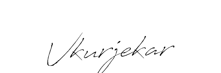 Make a beautiful signature design for name Vkurjekar. With this signature (Antro_Vectra) style, you can create a handwritten signature for free. Vkurjekar signature style 6 images and pictures png