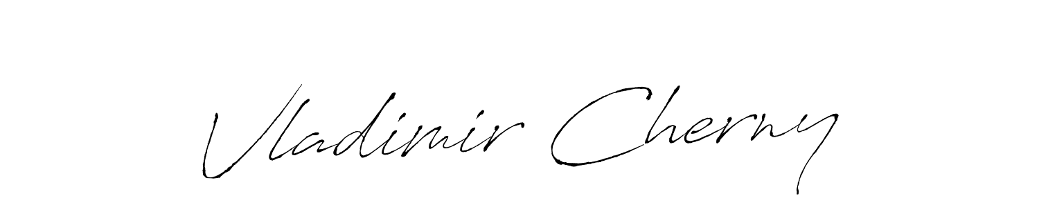 How to make Vladimir Cherny name signature. Use Antro_Vectra style for creating short signs online. This is the latest handwritten sign. Vladimir Cherny signature style 6 images and pictures png