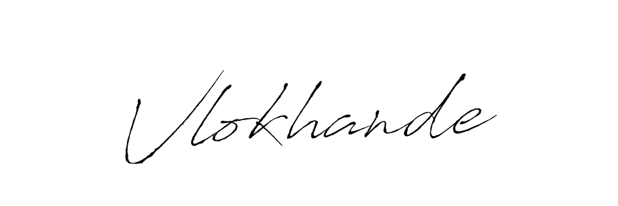 Use a signature maker to create a handwritten signature online. With this signature software, you can design (Antro_Vectra) your own signature for name Vlokhande. Vlokhande signature style 6 images and pictures png