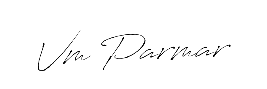 How to make Vm Parmar signature? Antro_Vectra is a professional autograph style. Create handwritten signature for Vm Parmar name. Vm Parmar signature style 6 images and pictures png