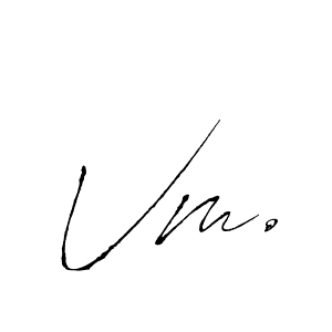 Design your own signature with our free online signature maker. With this signature software, you can create a handwritten (Antro_Vectra) signature for name Vm.. Vm. signature style 6 images and pictures png