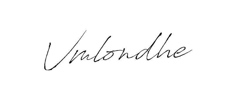 How to make Vmlondhe signature? Antro_Vectra is a professional autograph style. Create handwritten signature for Vmlondhe name. Vmlondhe signature style 6 images and pictures png