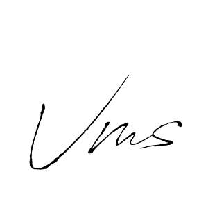 Use a signature maker to create a handwritten signature online. With this signature software, you can design (Antro_Vectra) your own signature for name Vms. Vms signature style 6 images and pictures png