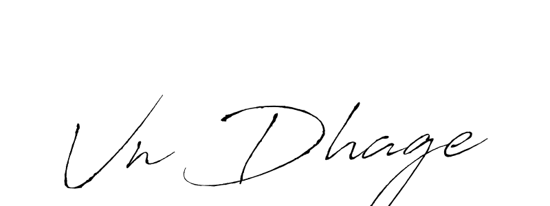 Use a signature maker to create a handwritten signature online. With this signature software, you can design (Antro_Vectra) your own signature for name Vn Dhage. Vn Dhage signature style 6 images and pictures png