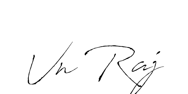 How to make Vn Raj name signature. Use Antro_Vectra style for creating short signs online. This is the latest handwritten sign. Vn Raj signature style 6 images and pictures png