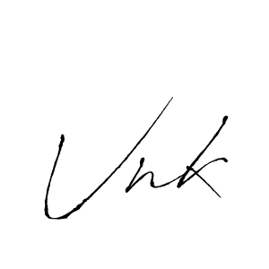 Use a signature maker to create a handwritten signature online. With this signature software, you can design (Antro_Vectra) your own signature for name Vnk. Vnk signature style 6 images and pictures png
