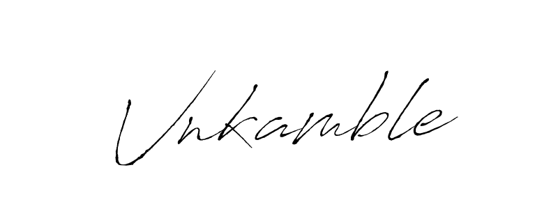 Design your own signature with our free online signature maker. With this signature software, you can create a handwritten (Antro_Vectra) signature for name Vnkamble. Vnkamble signature style 6 images and pictures png