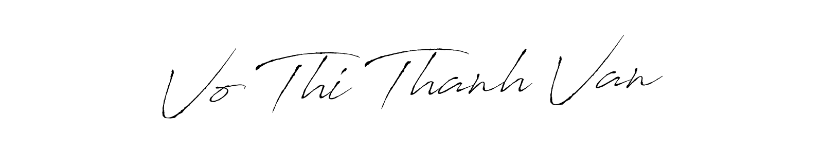 Create a beautiful signature design for name Vo Thi Thanh Van. With this signature (Antro_Vectra) fonts, you can make a handwritten signature for free. Vo Thi Thanh Van signature style 6 images and pictures png