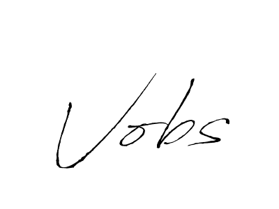 How to make Vobs signature? Antro_Vectra is a professional autograph style. Create handwritten signature for Vobs name. Vobs signature style 6 images and pictures png