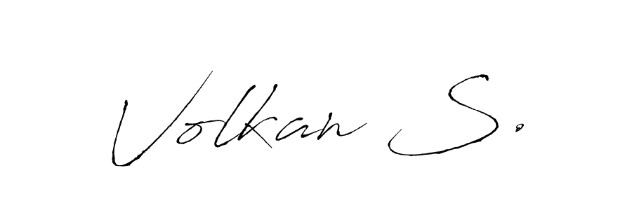 This is the best signature style for the Volkan S. name. Also you like these signature font (Antro_Vectra). Mix name signature. Volkan S. signature style 6 images and pictures png