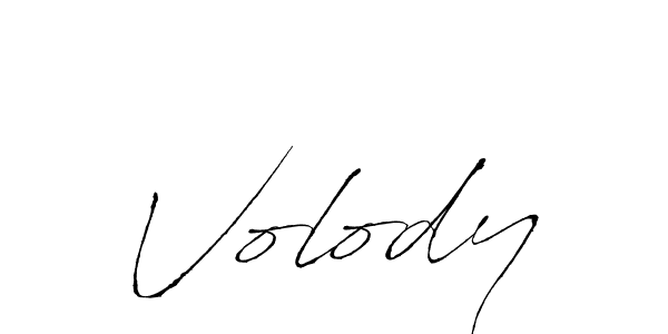 Volody stylish signature style. Best Handwritten Sign (Antro_Vectra) for my name. Handwritten Signature Collection Ideas for my name Volody. Volody signature style 6 images and pictures png