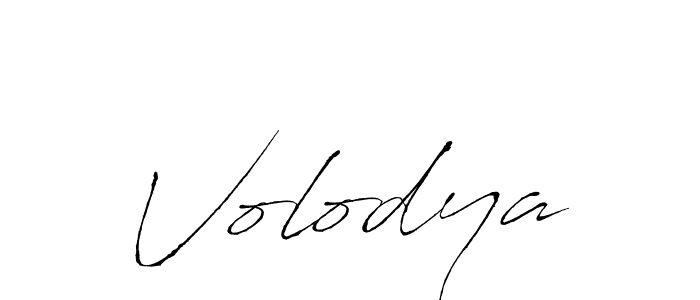 Volodya stylish signature style. Best Handwritten Sign (Antro_Vectra) for my name. Handwritten Signature Collection Ideas for my name Volodya. Volodya signature style 6 images and pictures png