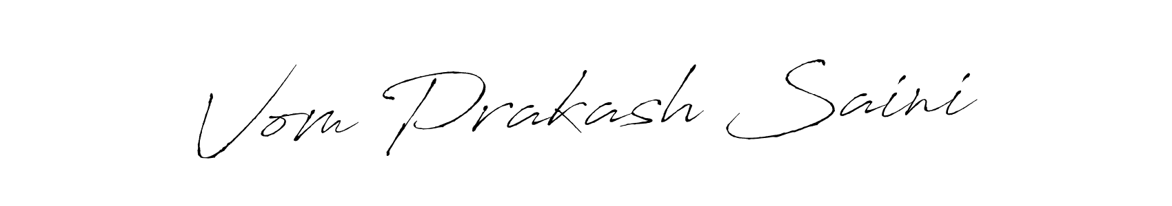 Use a signature maker to create a handwritten signature online. With this signature software, you can design (Antro_Vectra) your own signature for name Vom Prakash Saini. Vom Prakash Saini signature style 6 images and pictures png