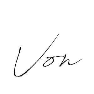 Design your own signature with our free online signature maker. With this signature software, you can create a handwritten (Antro_Vectra) signature for name Von. Von signature style 6 images and pictures png