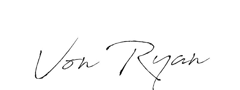 Make a beautiful signature design for name Von Ryan. With this signature (Antro_Vectra) style, you can create a handwritten signature for free. Von Ryan signature style 6 images and pictures png