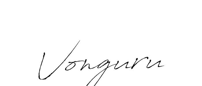 Vonguru stylish signature style. Best Handwritten Sign (Antro_Vectra) for my name. Handwritten Signature Collection Ideas for my name Vonguru. Vonguru signature style 6 images and pictures png