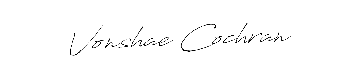 Create a beautiful signature design for name Vonshae Cochran. With this signature (Antro_Vectra) fonts, you can make a handwritten signature for free. Vonshae Cochran signature style 6 images and pictures png