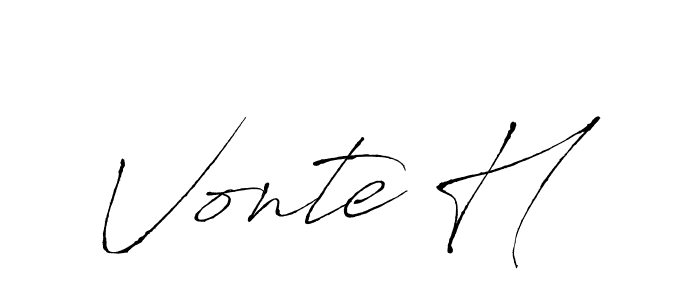 Create a beautiful signature design for name Vonte H. With this signature (Antro_Vectra) fonts, you can make a handwritten signature for free. Vonte H signature style 6 images and pictures png