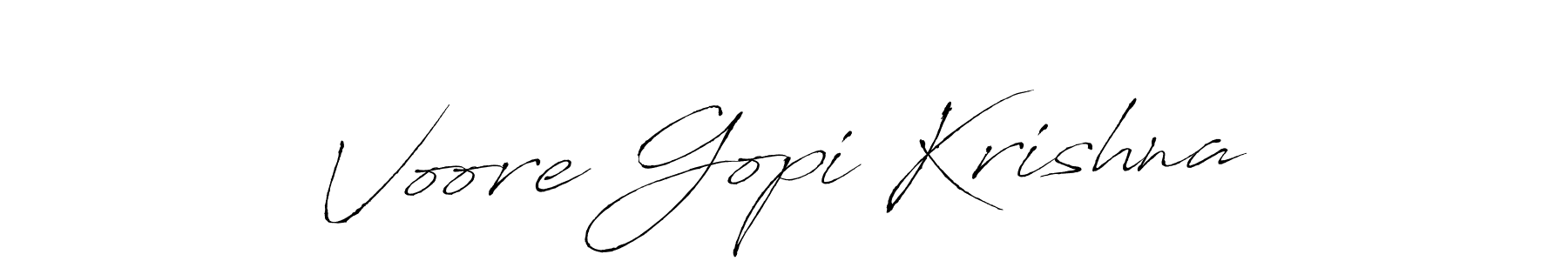 Antro_Vectra is a professional signature style that is perfect for those who want to add a touch of class to their signature. It is also a great choice for those who want to make their signature more unique. Get Voore Gopi Krishna name to fancy signature for free. Voore Gopi Krishna signature style 6 images and pictures png