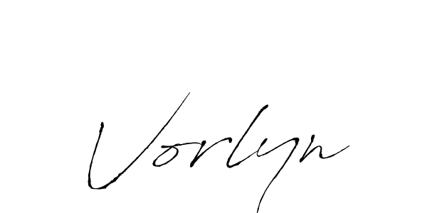 Design your own signature with our free online signature maker. With this signature software, you can create a handwritten (Antro_Vectra) signature for name Vorlyn. Vorlyn signature style 6 images and pictures png