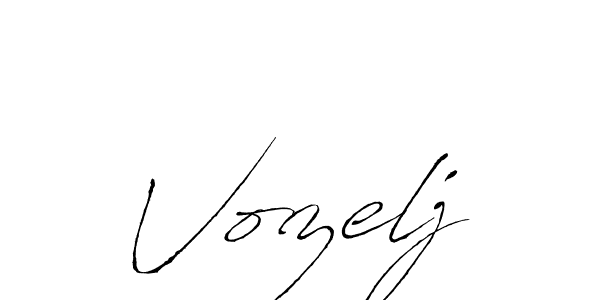 Vozelj stylish signature style. Best Handwritten Sign (Antro_Vectra) for my name. Handwritten Signature Collection Ideas for my name Vozelj. Vozelj signature style 6 images and pictures png