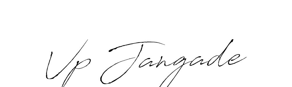 Make a beautiful signature design for name Vp Jangade. With this signature (Antro_Vectra) style, you can create a handwritten signature for free. Vp Jangade signature style 6 images and pictures png