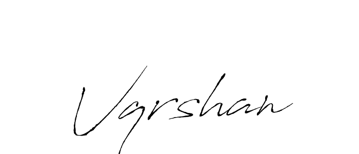 Make a beautiful signature design for name Vqrshan. With this signature (Antro_Vectra) style, you can create a handwritten signature for free. Vqrshan signature style 6 images and pictures png
